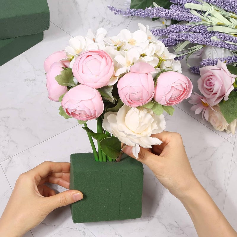 Audab 8 Pcs Floral Foam Blocks for Flower Arrangement (7.8” L x 3.5” W x 2.4” H) Wet and Dry Green Floral Foam for Wedding, Birthdays, Home Decorations - Image 3